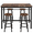 Brown+Black 2#, variant on PAPROOS Dining Table Set for 4, Counter Height Dining Table and Chairs Set, Modern Pub Bistro Table with Bottom Storage Shelf, Heavy Duty Dinette Sets for Dining Room Breakfast Nook Kitchen, Brown