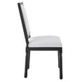 thumbnail image 3 of Modway Court French Vintage Upholstered Fabric Dining Side Chair in Black White, 3 of 8