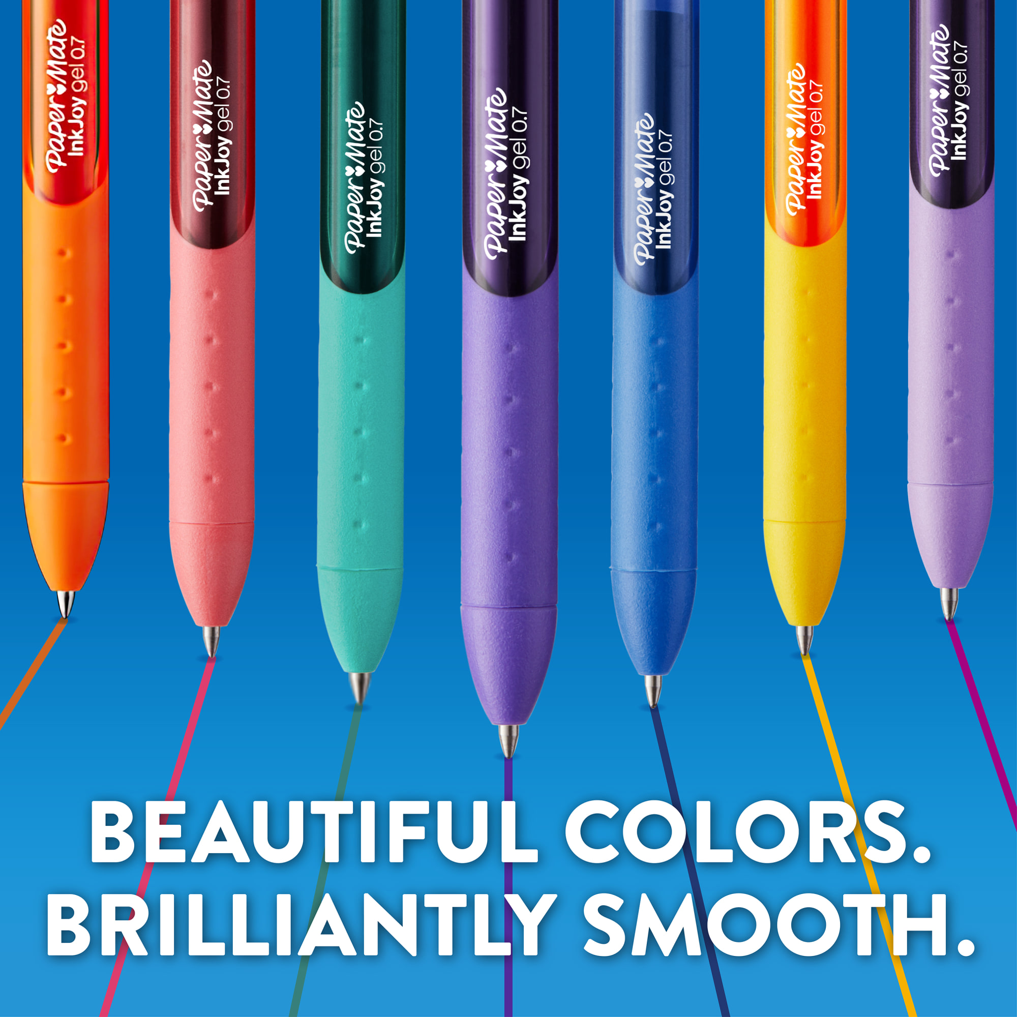 Plumas de gel Paper Mate InkJoy, colores Candy Pop, punta mediana (0.7 mm), retráctiles, 4 piezas 3