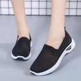 thumbnail image 5 of Domzle Women's Woven Orthopedic Breathable Soft Shoes Arch Support, Foam Shoes Walking Sports Shoes Black 40, 5 of 6