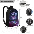 thumbnail image 5 of HUIACONG Galaxy Butterfly Backpack for Middle School Girls Large Capacity Ergonomic Padded Straps Wear‑Resistant for Kids Students 6‑18 Daily Use, 5 of 6