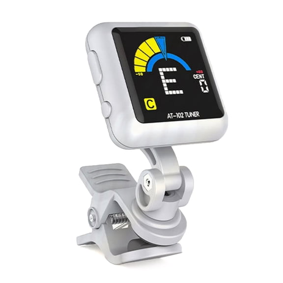 Rechargeable Clip On Electric Guitar Tuner 360 Degree Rotating Electronic Tuner for Guitar, Ukulele, Violin, Banjos