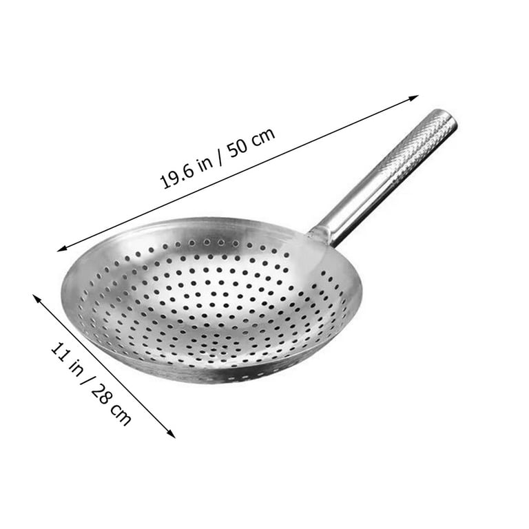 1pc Stainless Steel Kitchen Colander Filter Spoon, Fried Food Oil