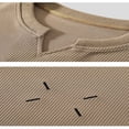 thumbnail image 5 of Xunlbb Men Plus Size Tops, Man Solid Color V-neck Blouse Gift for Mmen, Coffee 4XL, 5 of 6