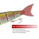 thumbnail image 2 of 5uds. Cebo de pesca artificial articulado 2 anzuelos Swimbait para la pesca de lubina (LK087 03), 2 of 3