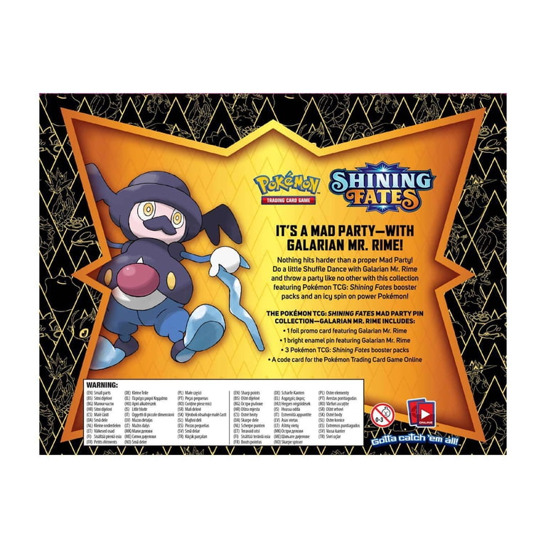 Pokmon Shining Fates Galarian Mr. Rime Mad Party Pin Collection Trading Card Game - Walmart.com Pokmon Shining Fates Galarian Mr. Rime Mad Party Pin Collection Trading Card Game - Walmart.com