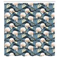 thumbnail image 2 of Ambesonne Moon Shower Curtain, Hollow of Death Illustration, 69"Wx75"L, Dark Grey Ceil Blue and White, 2 of 4