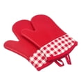 thumbnail image 1 of Bearachild Guantes antideslizantes para horno, resistentes al calor, para hornear, asar, cómodos y súper seguros Herramientas y accesorios para hornear Rojo, 1 of 6