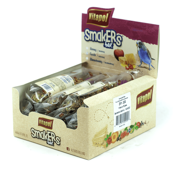 A&E Cage Co Smakers Parakeet Fruit Treat Sticks, 12 Count Display