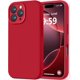 thumbnail image 1 of Funda de Silicona Premium, Forro de Microfibra Suave, para iPhone 16 Pro de 6.3 Pulgadas, Rojo, 1 of 7