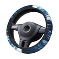 thumbnail image 5 of YFYANG Universal Elastic Abstract Blue Ink Texture Car Steering Wheel Cover, Non-Slip Sweat Absorbent, 5 of 8