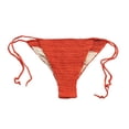 thumbnail image 6 of Yuhangmm Women's Swim Shorts, Women High Waist Bikini Bottom T Back Knit Swim Pants Tie Side Beach Pool Summer Orange L, 6 of 7