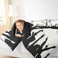 thumbnail image 4 of Homewish Music Lover Bedding Comforter Set,Black Splatter Ink Twin Comforter Sets,Musical Notes Bedding Set For Girl Boys,Microfiber Bedroom Decor Reversible,2pcs, 4 of 8