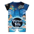 thumbnail image 2 of Phineas And Ferb Baby Boy Girl Short Sleeve Rompers Bodysuit One Piece Jumpsuit Summer Outfit, 2 of 8