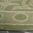 thumbnail image 4 of Safavieh Courtyard Cooper Botanical Indoor/Outdoor Area Rug, Olive/Natural, 7'10" x 7'10" Round, 4 of 9