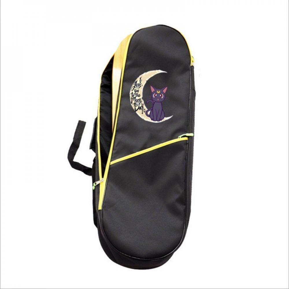 Waterproof Skateboard Bag Adjustable Black Oxford Cloth Backpack Accessories 