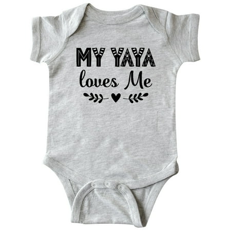 

Inktastic My Yaya Loves Me Grandchild Outfit Gift Baby Girl Bodysuit