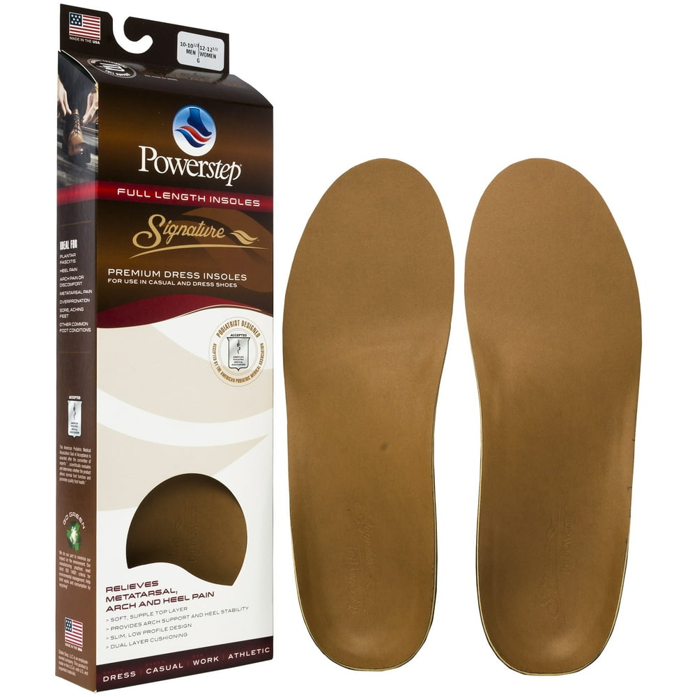 Powerstep Orthotics 502001G Powerstep Signature Leather Full Insole G