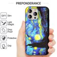 thumbnail image 4 of CoverON Art Design For Apple iPhone 15 Pro Phone Case, Flexible Rubber Slim TPU Cover, Starry Night, 4 of 7