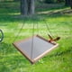 thumbnail image 5 of Comedero colgante para pájaros con cadenas, soporte para comida, de malla metálica, marco de madera para patio, jardín, exterior, para shamjiam Comedero para pájaros colgante, 5 of 8