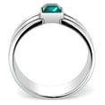 thumbnail image 1 of TK3291 - High polished (no plating) Stainless Steel Ring with Top Grade Crystal in Blue Zircon, 1 of 1