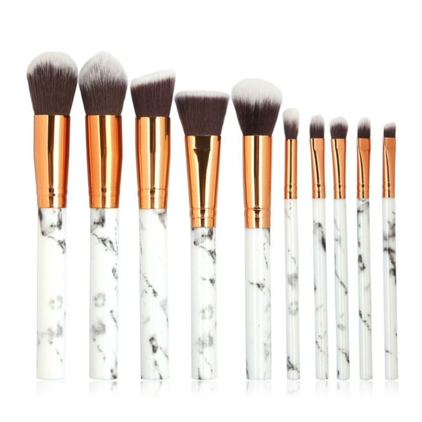Brushes Premium Synthetic Foundation Powder Concealers Shadows Makeup 10 Brush Set - Walmart.com