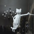 thumbnail image 2 of Figura de gato de Origami geométrico 3D de papel hecho a mano, decoración de escritorio o ventana, rompecabezas educativos (blanco), 1 ud., 2 of 5