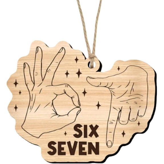 67 Meme Christmas Ornament - Funny Teen Slang 2D Acrylic Hanging Decor, Festive Xmas Tree Ornament for Holiday Celebrations, Trendy Meme Christmas Decor, A, 1pcs