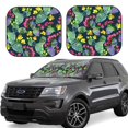 thumbnail image 2 of Uemuo Watercolor Cactuses Printed 2 PCS Car Windshield Sun Shade, Auto Sun Heat and UV Rays Blocker, Foldable Automotive Front Window Sunshade Protector, 2 of 7