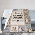 thumbnail image 3 of Beagle Lover Blanket Gift Cute Beagle Dog Pattern Throw Blanket Cozy Soft Home Decor Gift for Women Dog Moms Pet Lovers 80x60, 3 of 6