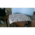 thumbnail image 2 of Doily Boutique Tablecloth or Table Topper Square Embroidered with Light Pink Cut Work Roses, Size 34 inches, 2 of 6