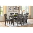 thumbnail image 6 of Pemberly Row Contemporary Gray Dining Table and Chairs - Set of 7, 6 of 7