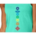 thumbnail image 3 of Women's 7 Floral Chakras Moisture-Wicking Relaxed Yoga Tank Top, XL Black, 3 of 5