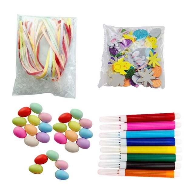 Abbracc 25 Pcs Œufs de Pâques Œufs Décoratifs Colorés pour Enfant Décorations Suspendues