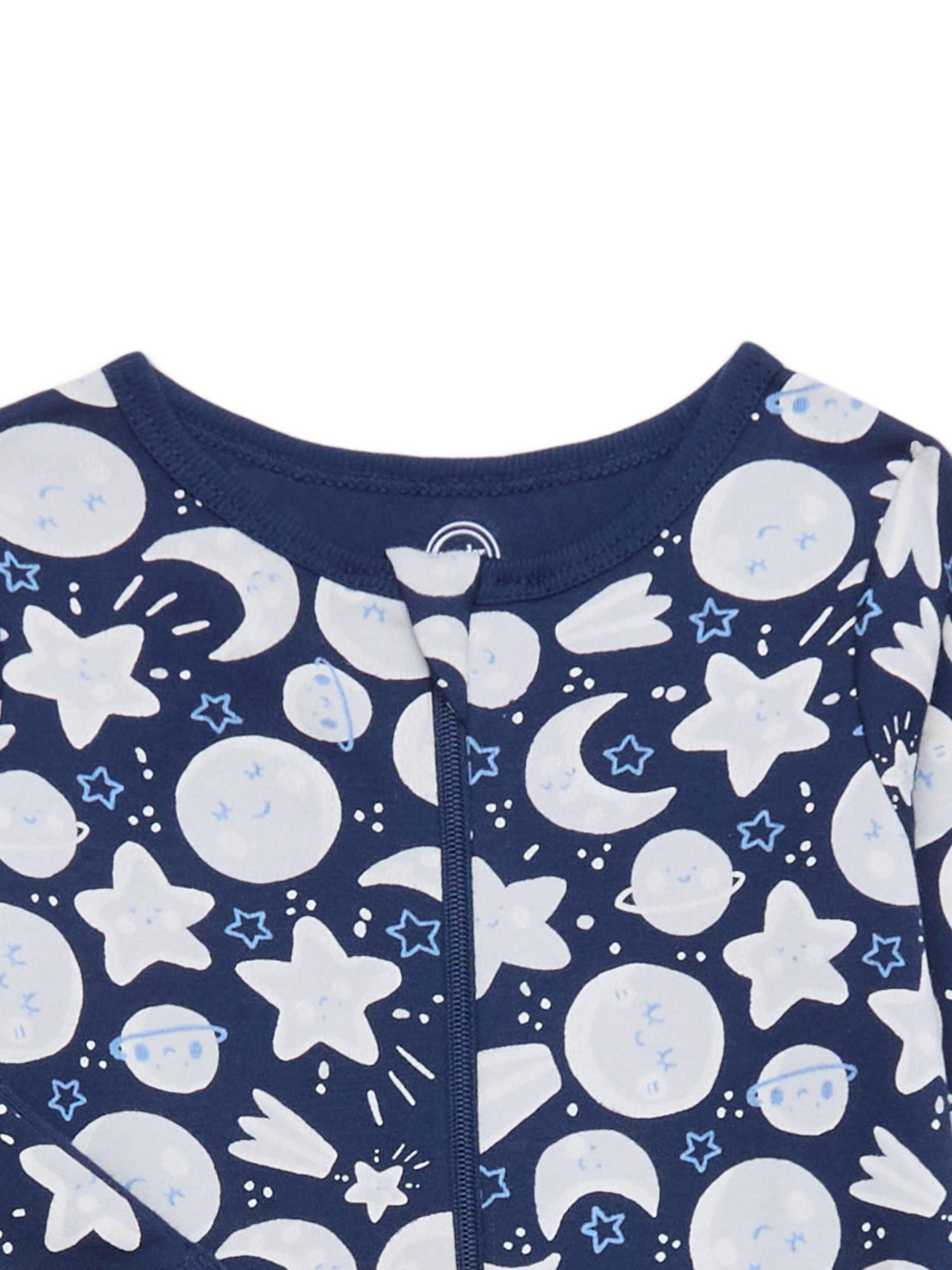 Wonder Nation Baby Unisex Zip Front Footed Sleep N Play Pajamas, Sizes Preemieie-6/9 Months