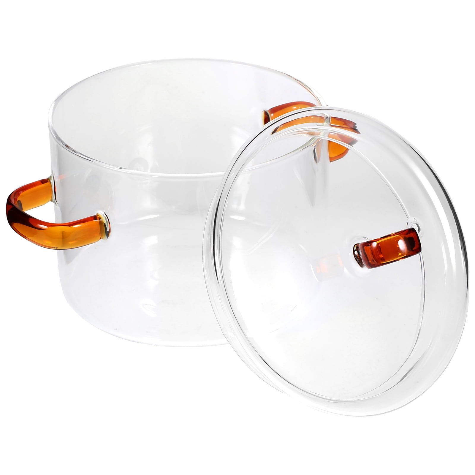Glass Stockpot Kitchen Noodle Pot Double Handle Cooking Pot Instant Noodle Boiling Pot Kitchen Pot