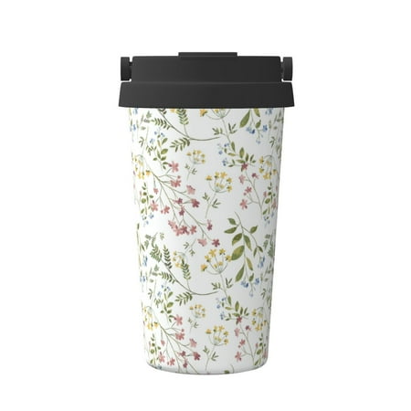 

KLL Aerial Flora Pattern Stainless Steel Vacuum Insulated Tumbler - Carry Insulated Coffee Mug - Reusable Insulated Cold Brew Iced Coffee Cup Thermos