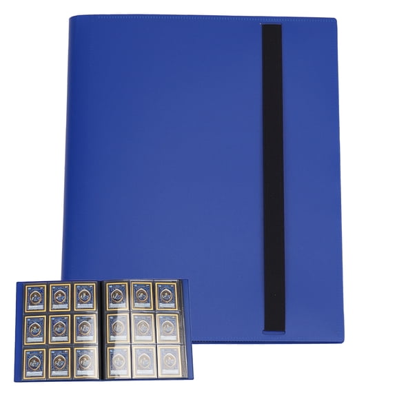 LLNC Trading Card Binder with 540 Side Loading Pockets, 9-Pocket Trading Card Album, Card Collection Storage for TCG, MTG, Sports Trading Cards, YuGiOh Cards (Blue)
