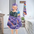 thumbnail image 4 of Lavender Oil Painting Hooded Beach Towel Kids Bath Towels Quick Dry for Pool Swiming 50" x 23.5" Microfiber Soft Bathrobe, 4 of 7