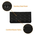 thumbnail image 4 of INSPIRE CHIC Women's 3 x 5 Hooks Adjustable Brassiere 5 Pcs Bra Extender Eye Tape Strap Black-3 5, 4 of 5