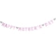 thumbnail image 1 of FELTECHELECTR Banderines de 3 metros con la frase "FELIZ DÍA DE LA MADRE", serpentinas con purpurina, guirnalda decorativa para el Día de la Madre, recuerdos para el Día de la Madre (rosa), 1 of 6