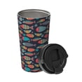 thumbnail image 2 of Honeii Colorful Fish Print Travel Coffee Mug Insulated Coffee Cup with Leakproof Lid, Coffee Tumbler, Reusable Coffee Cups with Seal Lid, 2 of 8