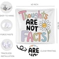 thumbnail image 6 of Floral Mental Health Tapestry Wall Hanging, Therapist Office Decor, Floral Thoughts Are Not Facts Mental Health Wall Blanket Decor for Home Therapy Office Classroom, 50x60 Inch, 6 of 6