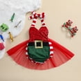 thumbnail image 2 of ZAXARRA Barboteuse de Noël pour Filles, Motif Rayé Imprimé Col Licou une-Pièce, 2 of 10