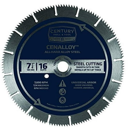 

Century Drill & Tool 8207 7.25 in. 16 Slot Circular Saw Blade