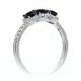 thumbnail image 3 of 2 Carat Oval Cut Three Stone Trilong Black Diamond Engagement Ring on 10k White Gold, 3 of 3