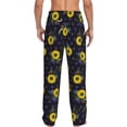thumbnail image 7 of Salouo Sunflowers Print Pajama Pants for Men, Lounge Pants Elastic Waistband Casual Men's sleepwear Loungewear Sleep Pajama Pant -Small, 7 of 7