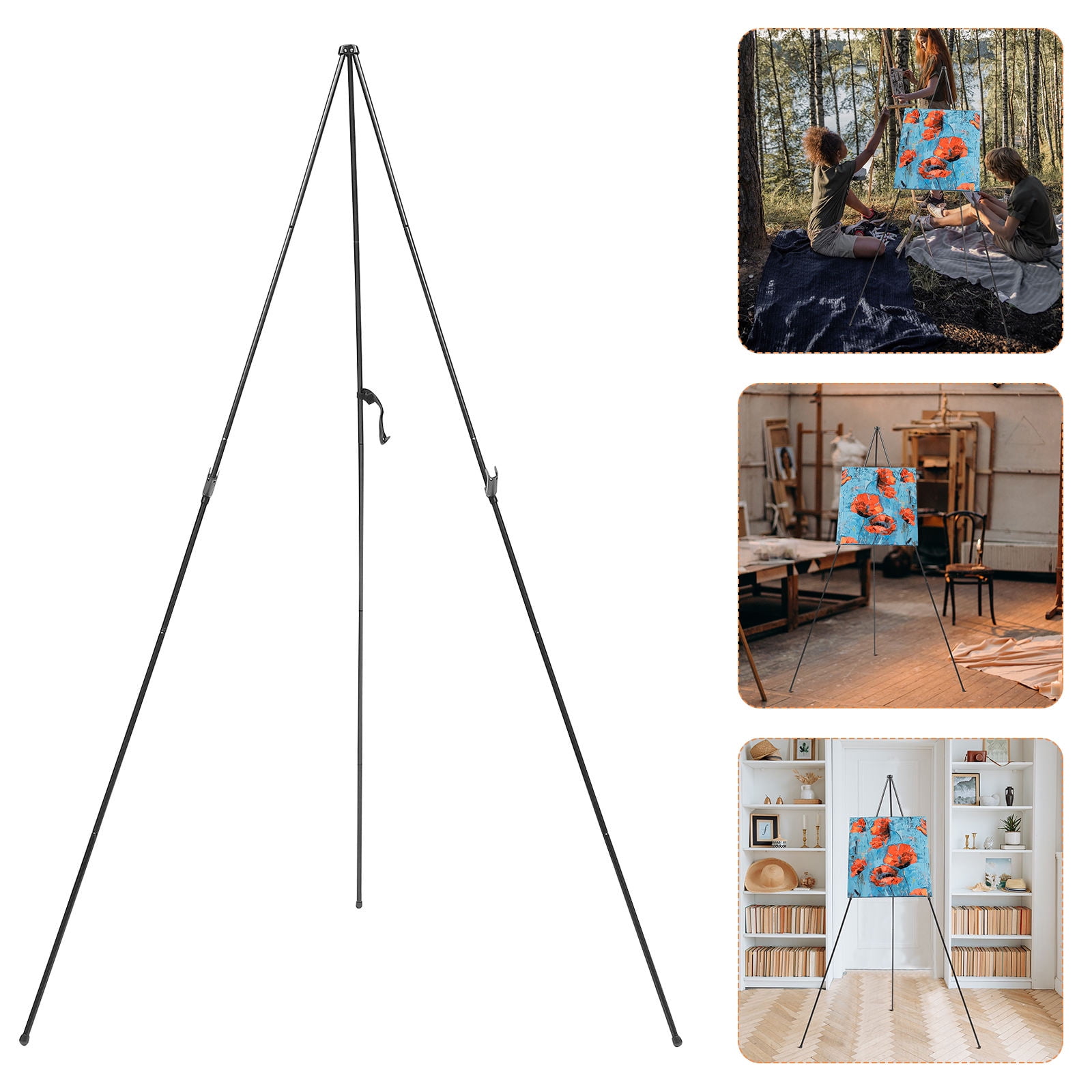 HONITANO 1Pack Sturdy Black Easel Stand for Painting and Display in Art Studios