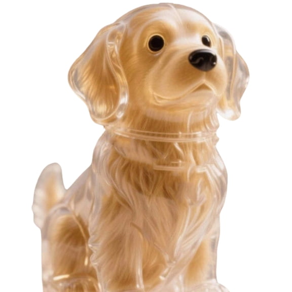 COOLHOOD Clear Pet Hair Memorial Keepsakes Pendant Charm Dog Shape Figurine Furs Collector Keychain For Or Bag Attachments