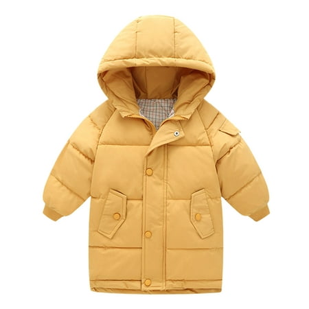 

Winter Savings Clearance! SuoKom Toddler Kids Baby Boys Girls Fashion Cute Solid Color Windproof Padded Clothes Jacket Hooded Coat Baby Sweater Boys Girls Outerwear Jackets & Coats Yellow